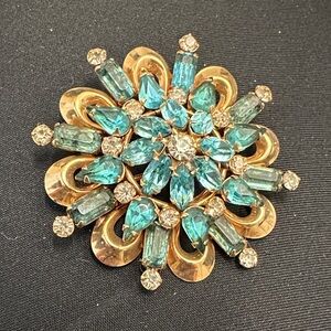 Bal Ron Vintage Turquoise Blue Brooch